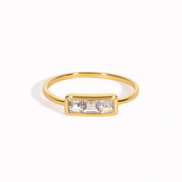 Anillo De Tres Piedras - Edith
